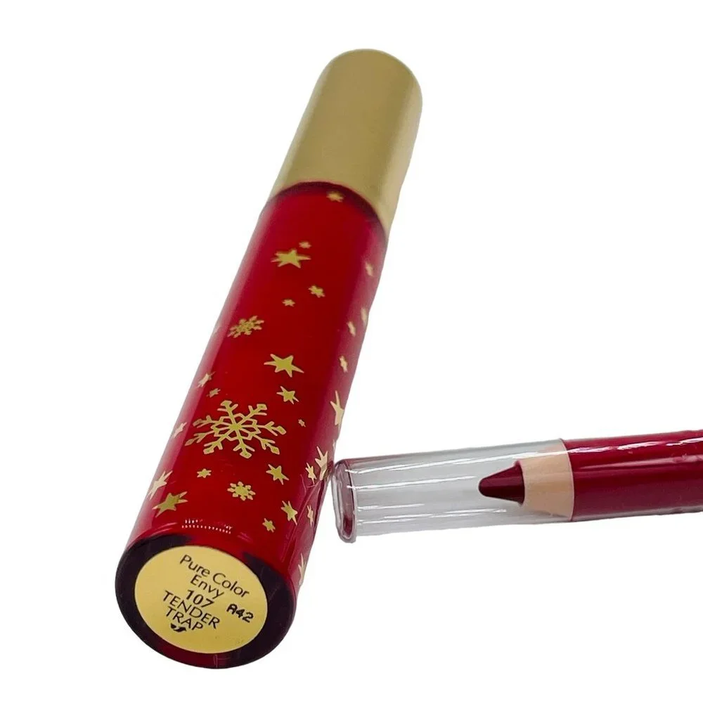 Estee' Lauder Lip Gloss and Pencil 2022 Season Holiday Reds!